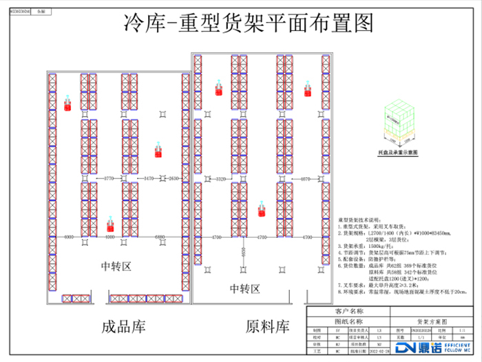 橫梁貨架食品冷庫規(guī)劃方案